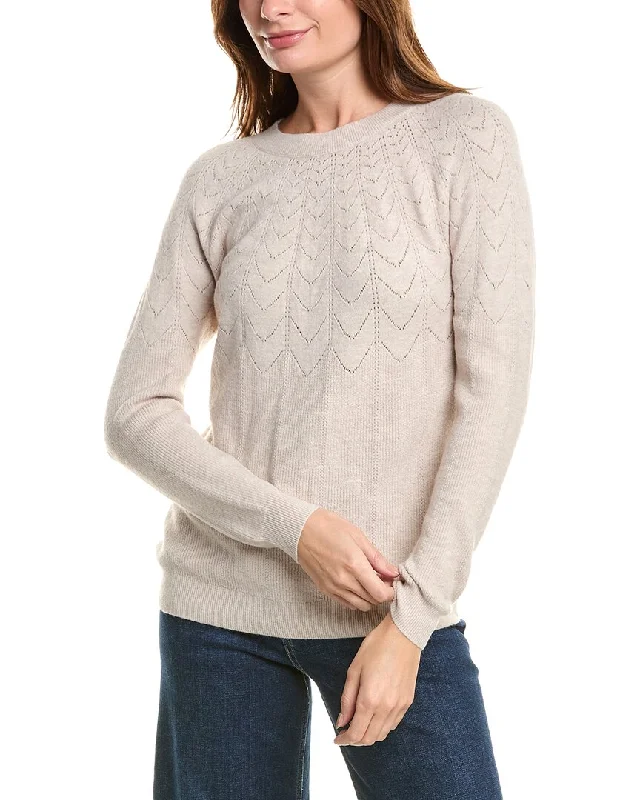 Luxury Knit TopsJoseph A. Pointelle Sweater