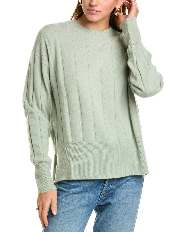 CrewneckwearSophie Rue Crewneck Ribbed Wool & Cashmere-Blend Sweater