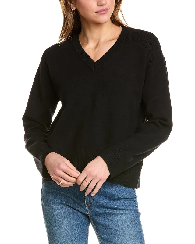 Monrow Soft Knit V-Neck Sweater