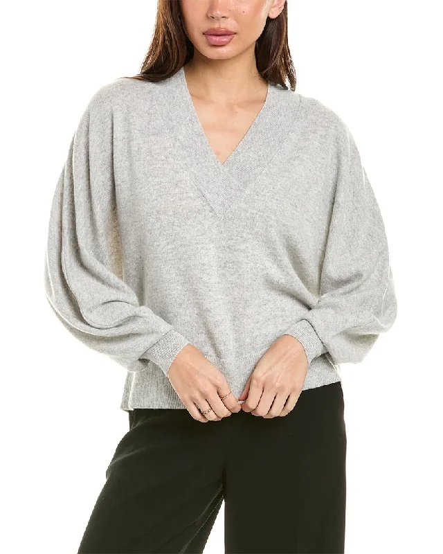 Lafayette 148 New York Dolman V-Neck Cashmere Sweater