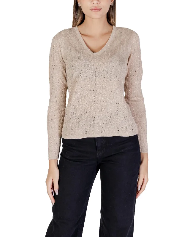 Only V-Neck Long Sleeve Plain Knitwear