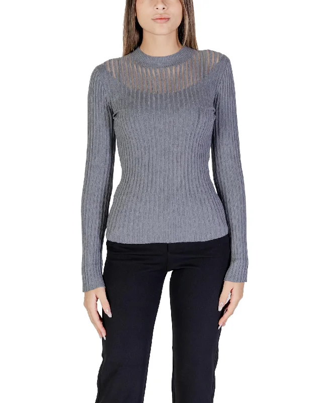 Morgan De Toi  Women's Ribbed Knit Long Sleeve Sweater