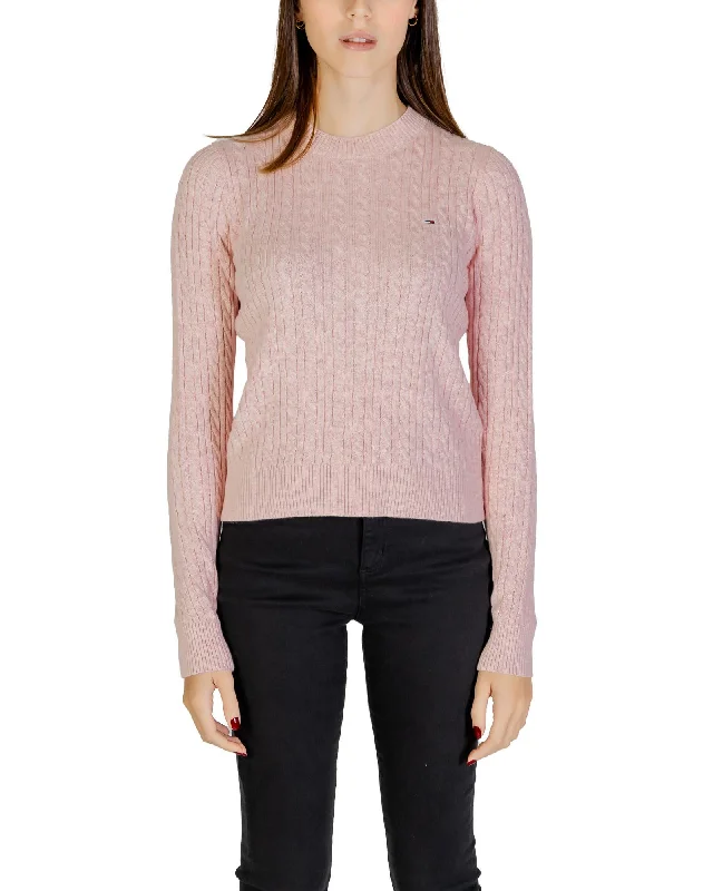 Tommy Hilfiger Round Neck Long Sleeve Plain Knitwear