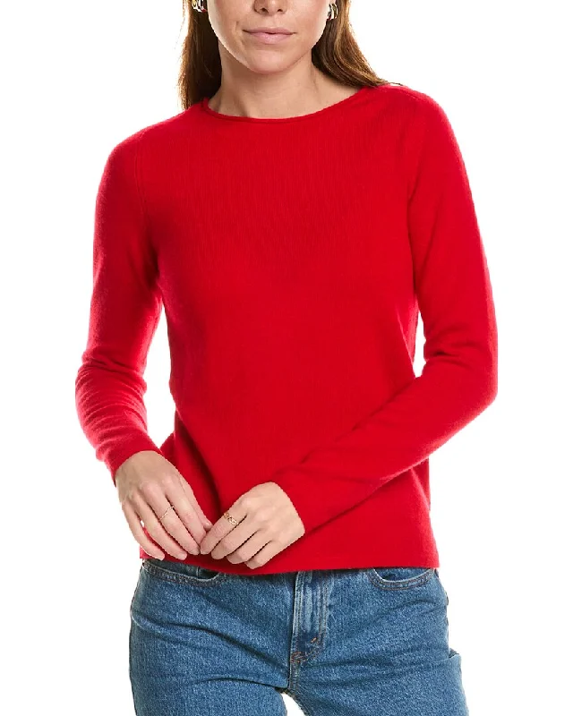 CrewneckstripesSofiacashmere Relaxed Crewneck Cashmere Sweater