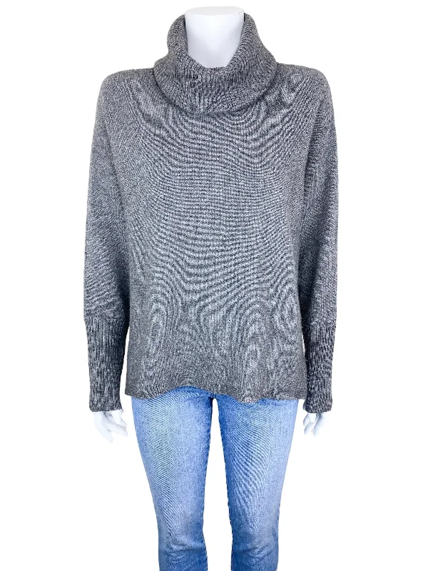 Oversized Knit TopsEileen Fisher Women's Cowl Sweater Charcoal Heather Size M