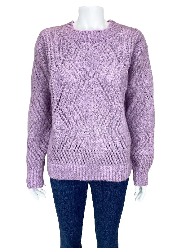 Urban Knit TopsHeartloom from Evereve, Women's Open Stitch Sweater, Lilac Marl, With Tags, Size M