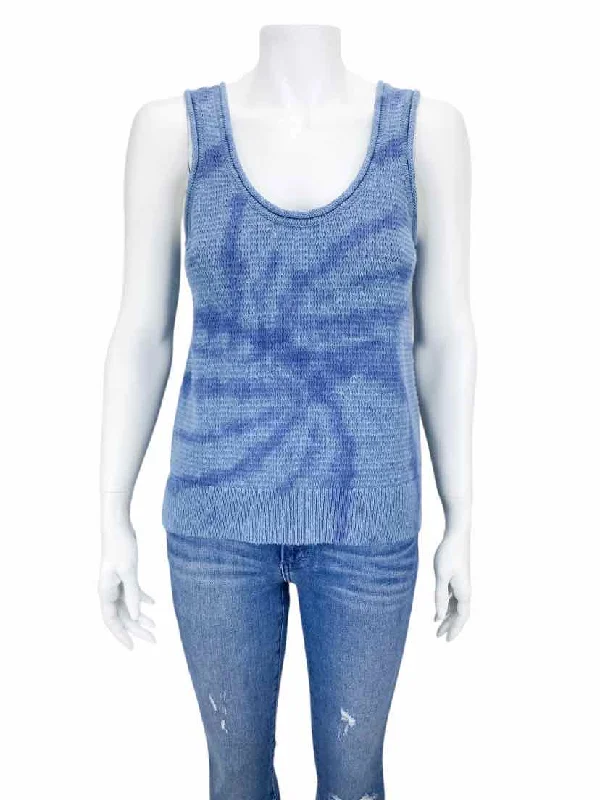 Fringed Knit TopsMadewell Women's Tie-Dye Tank Sweater Blue Size S