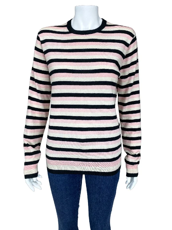 Luxury Knit TopsMarc by Marc Jacobs Women's Striped Sweater Pink Multi Size S