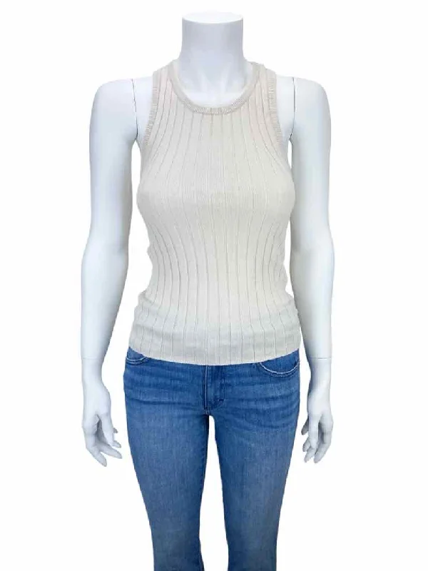 Beaded Knit TopsSplendid Collection Women's Rare Moonstone Ione Sweater Tank Ivory Size S