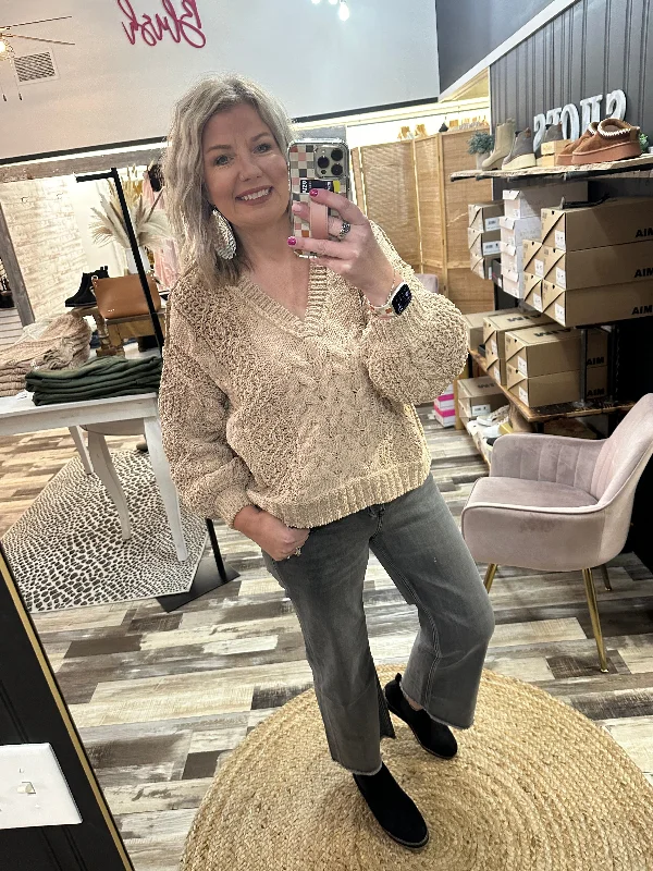 The Karli Chenille V-Neck Sweater