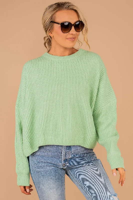 Rely On You Mint Green Crop SweaterCroptopcraft