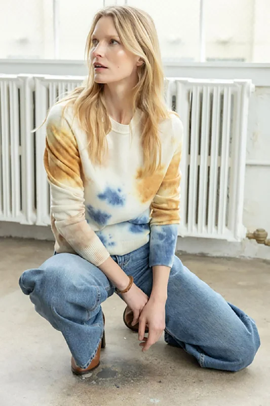 CrewnecktextureTie Dyed Crewneck Sweater