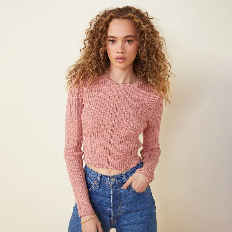 Marled Sweater Long Sleeve Top