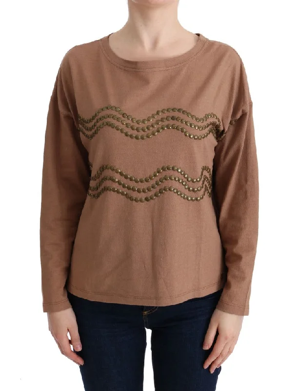 CrewneckfutureJohn Galliano Chic Brown Crewneck Cotton Sweater