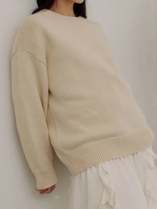 CrewnecktechAlex Crewneck Sweater Natural