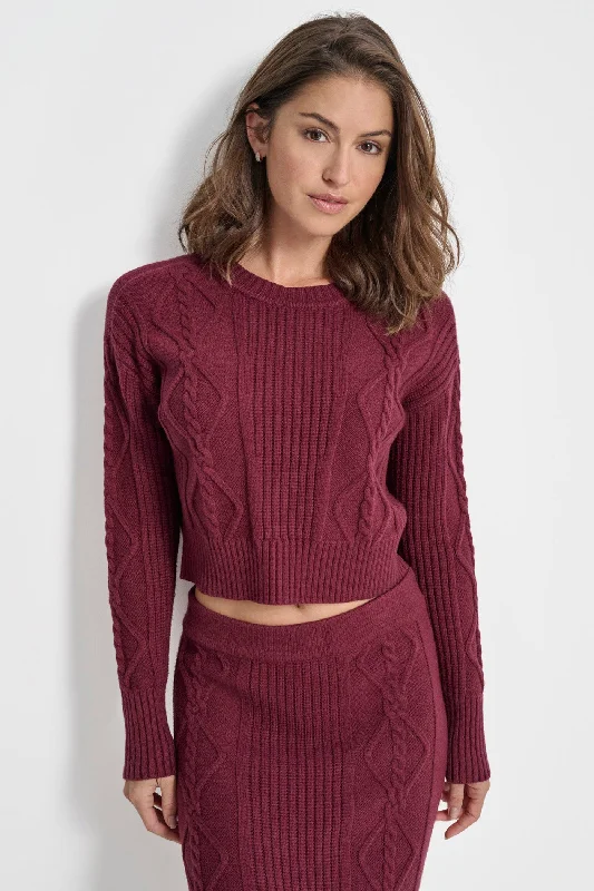 CABLE AND RIB CROP SWEATERCroptoptraditions