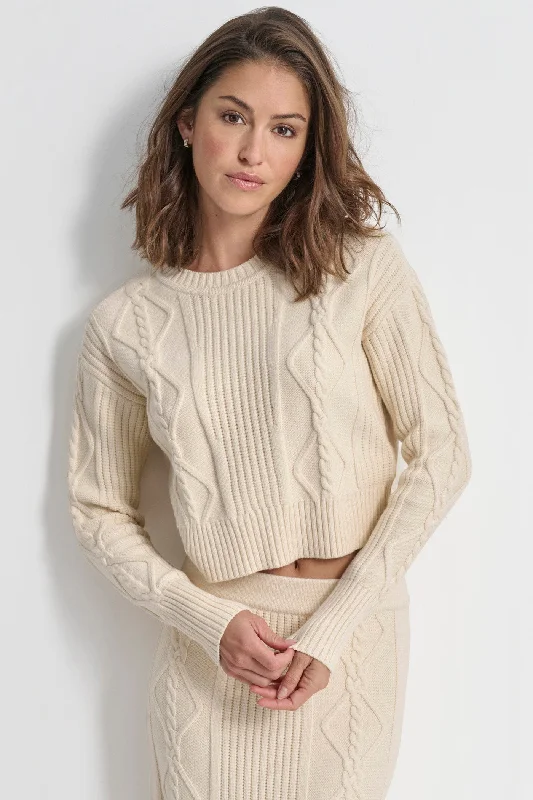 CABLE AND RIB CROP SWEATERCroptophistory