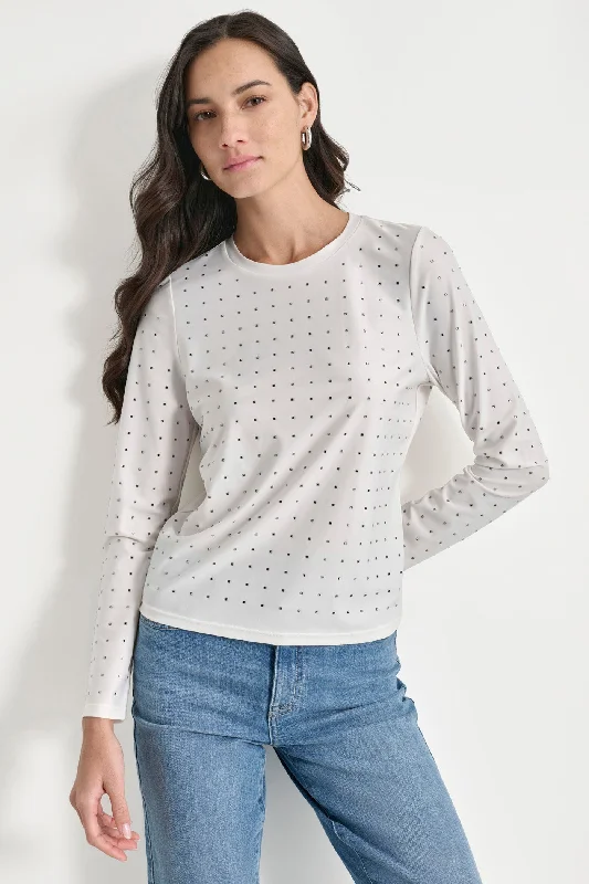 Studded Long Sleeve Top