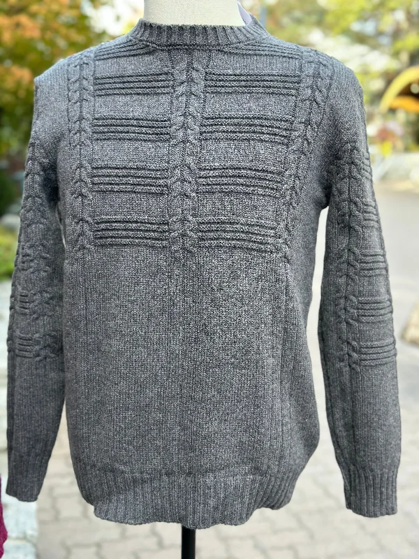 CrewneckhemIrish - Cable Crewneck - Charcoal