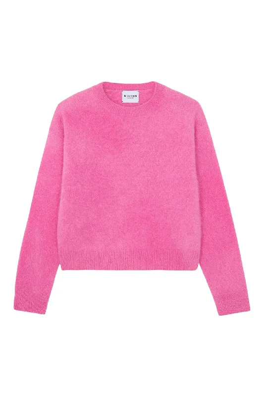 CrewneckvibeKujten Loty Crewneck Sweater in Fuchsia