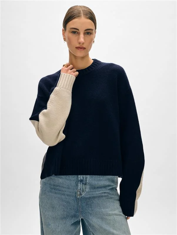 CrewneckmodernMerino Cashmere Drop Shoulder Crewneck