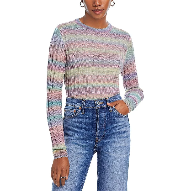 CrewnecktrendWomens Wool Ombre Crewneck Sweater