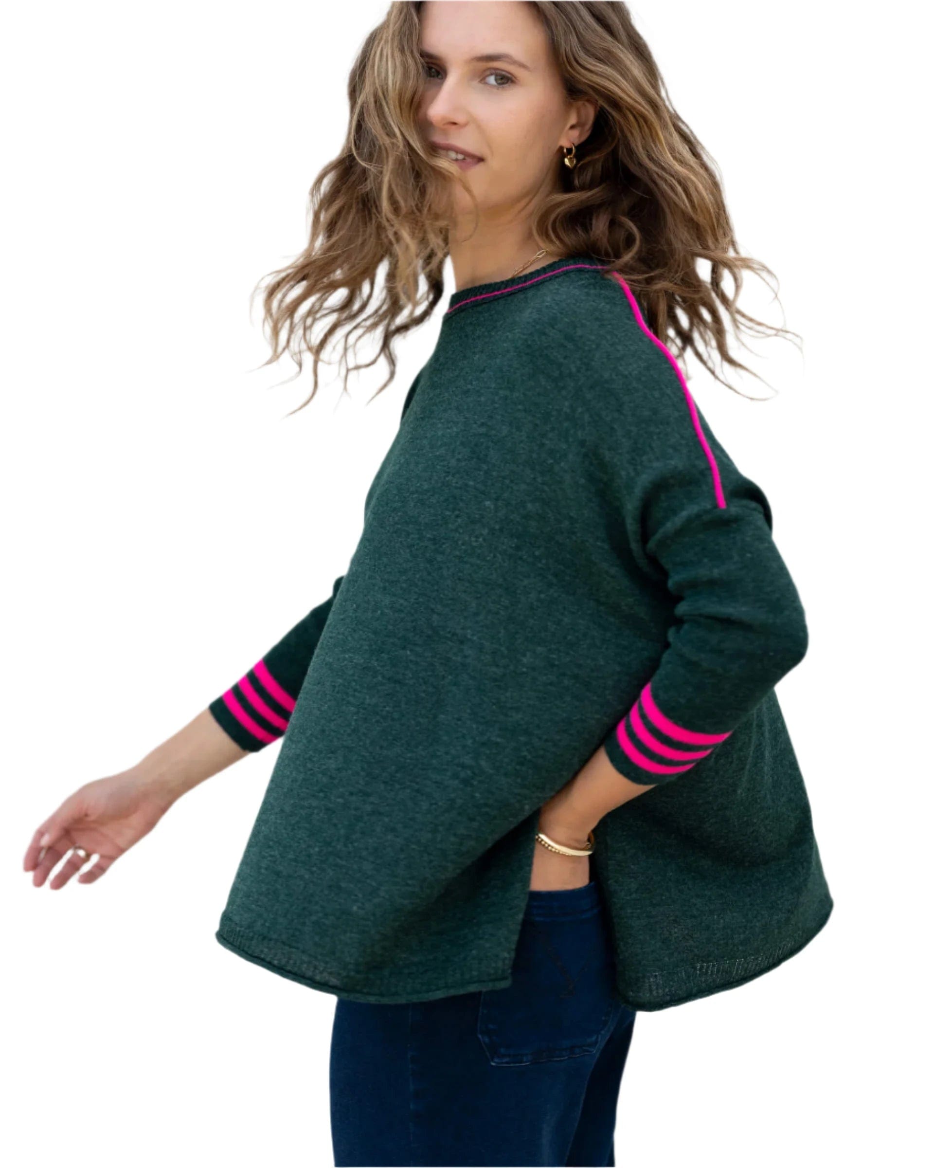 CrewneckwebMersea Catalina Crewneck Sweater Alpine/Lipstick