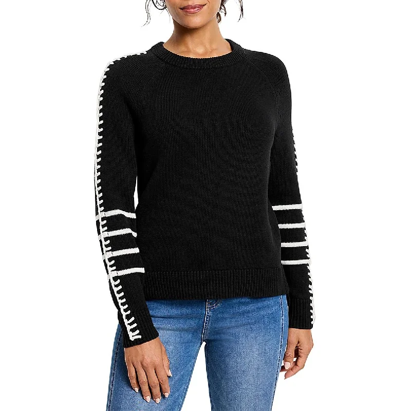 CrewneckmobilePetites Womens Cotton Blend Knit Crewneck Sweater