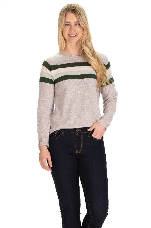 CrewnecklookAspen Cashmere Crewneck in Foggy