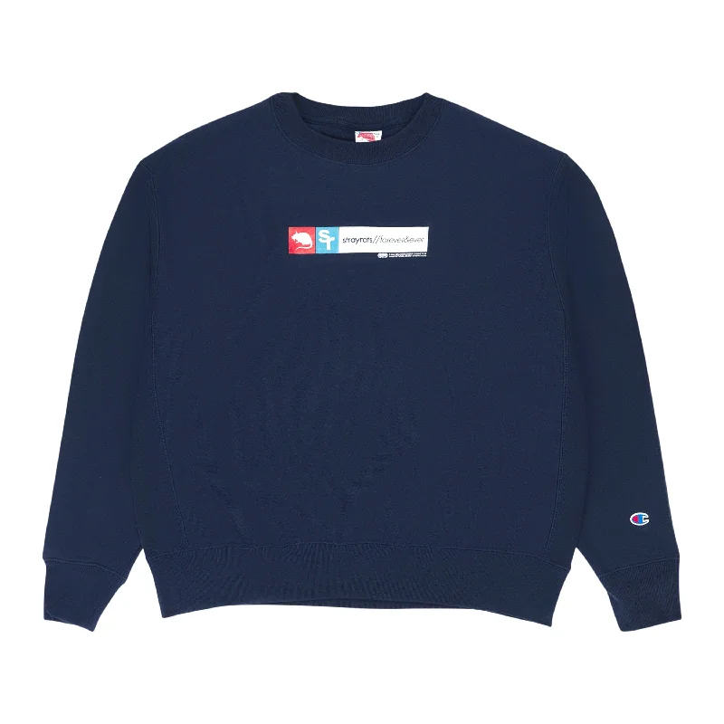 CrewneckminimalFOREVER & EVER CREWNECK NAVY SWEATER