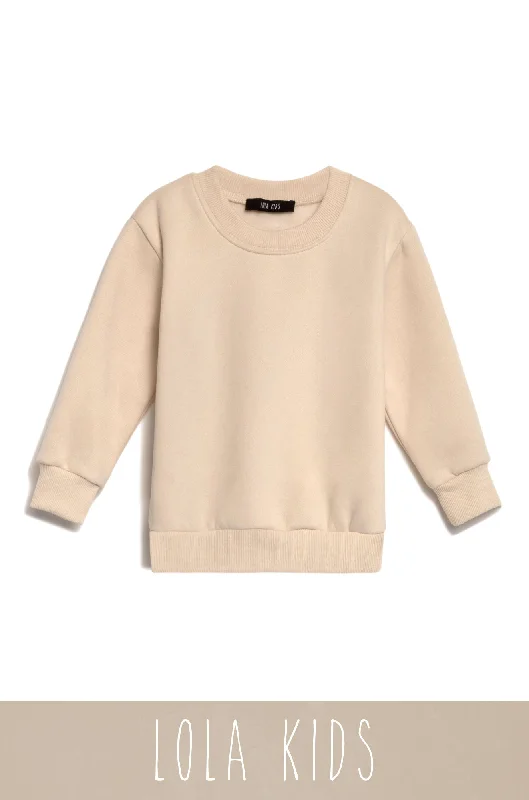 CrewnecksoftMini Cozy Feels Kids Crewneck Sweater - Cream