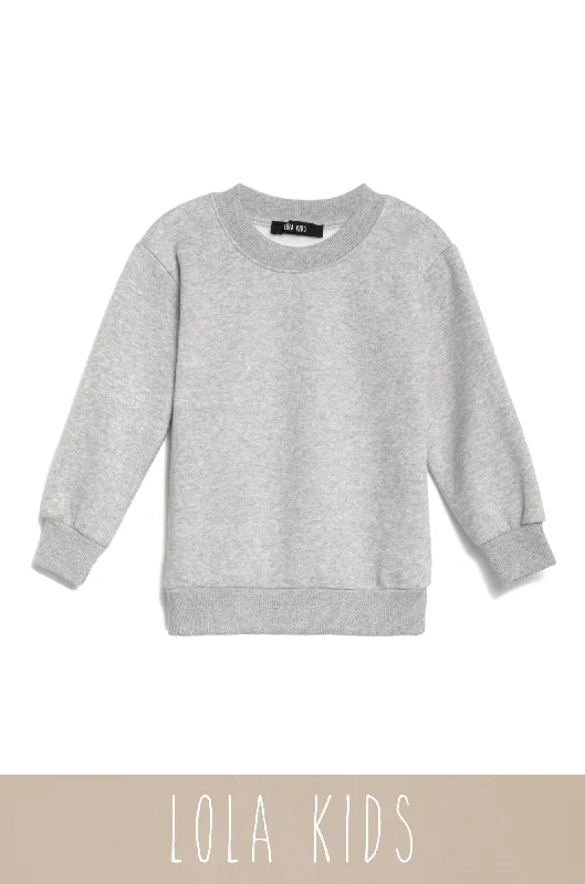 CrewneckstretchMini Cozy Feels Kids Crewneck Sweater - Grey