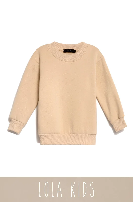 CrewnecklifestyleMini Cozy Feels Kids Crewneck Sweater - Nude