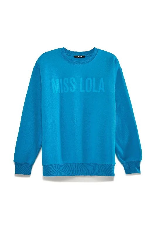 CrewneckcraftMiss Lola Exclusive Crewneck Sweater - Blue