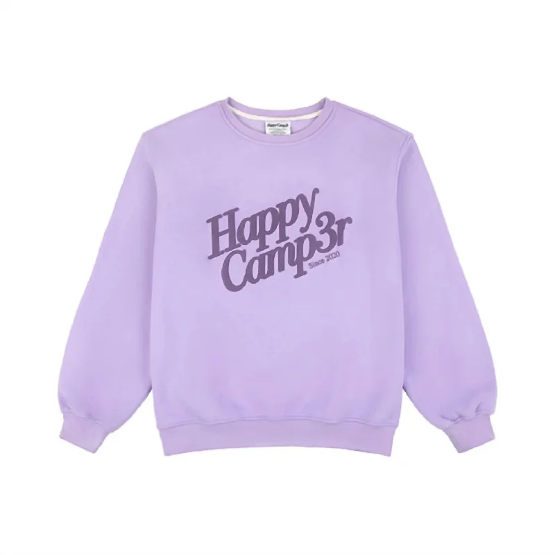 CrewnecktrendPuff Series Crewneck Top - Unisex In Grape