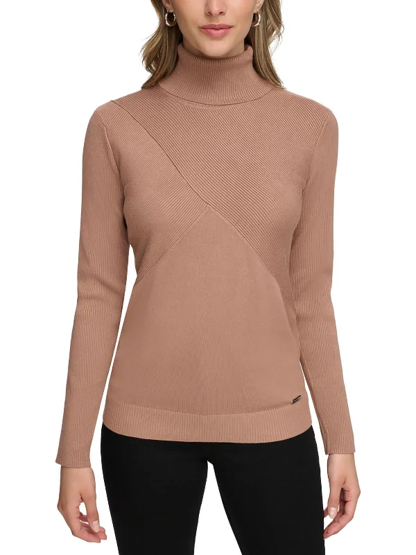 Womens Long Sleeves Turtle Neck Mock Turtleneck Sweater