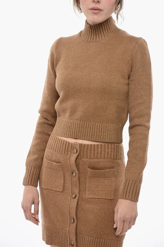 Burberry Turtleneck Cotton Blend Crop Sweater S Standard sizeCroptoptailor